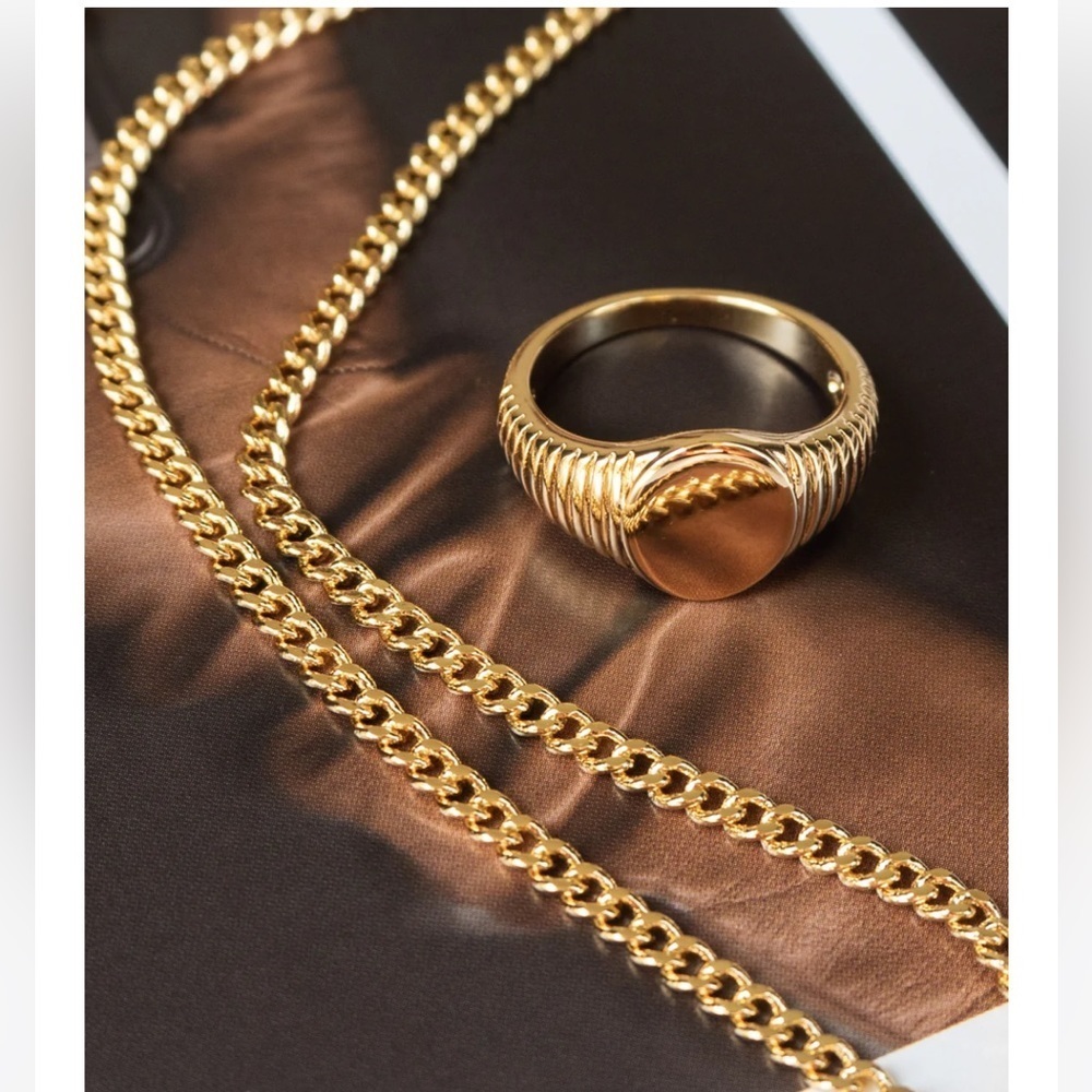 NWT LUV AJ RIGED SIGNET RING - 6 - Picture 4 of 8